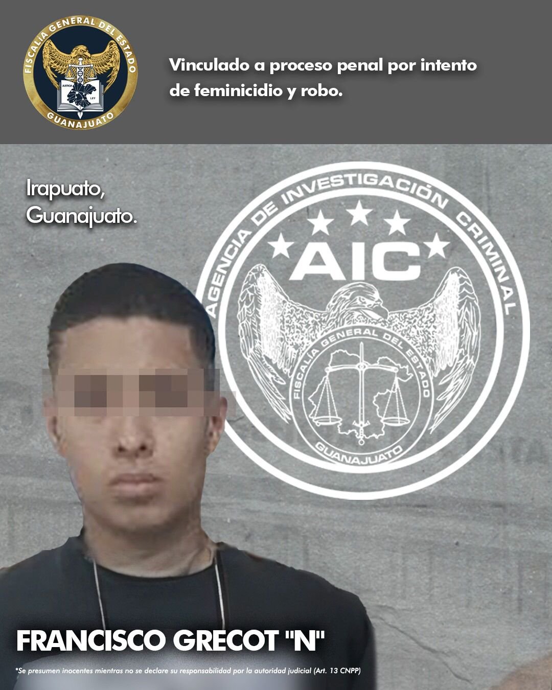 Vinculado a proceso penal por intento de feminicidio y robo en Irapuato ...