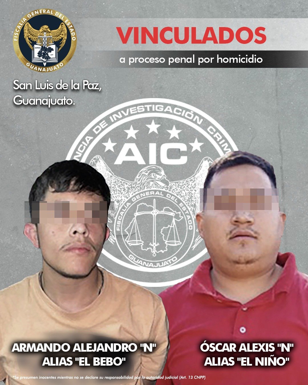 “El Bebo” y “El Niño” son vinculados a proceso penal por homicidio en ...